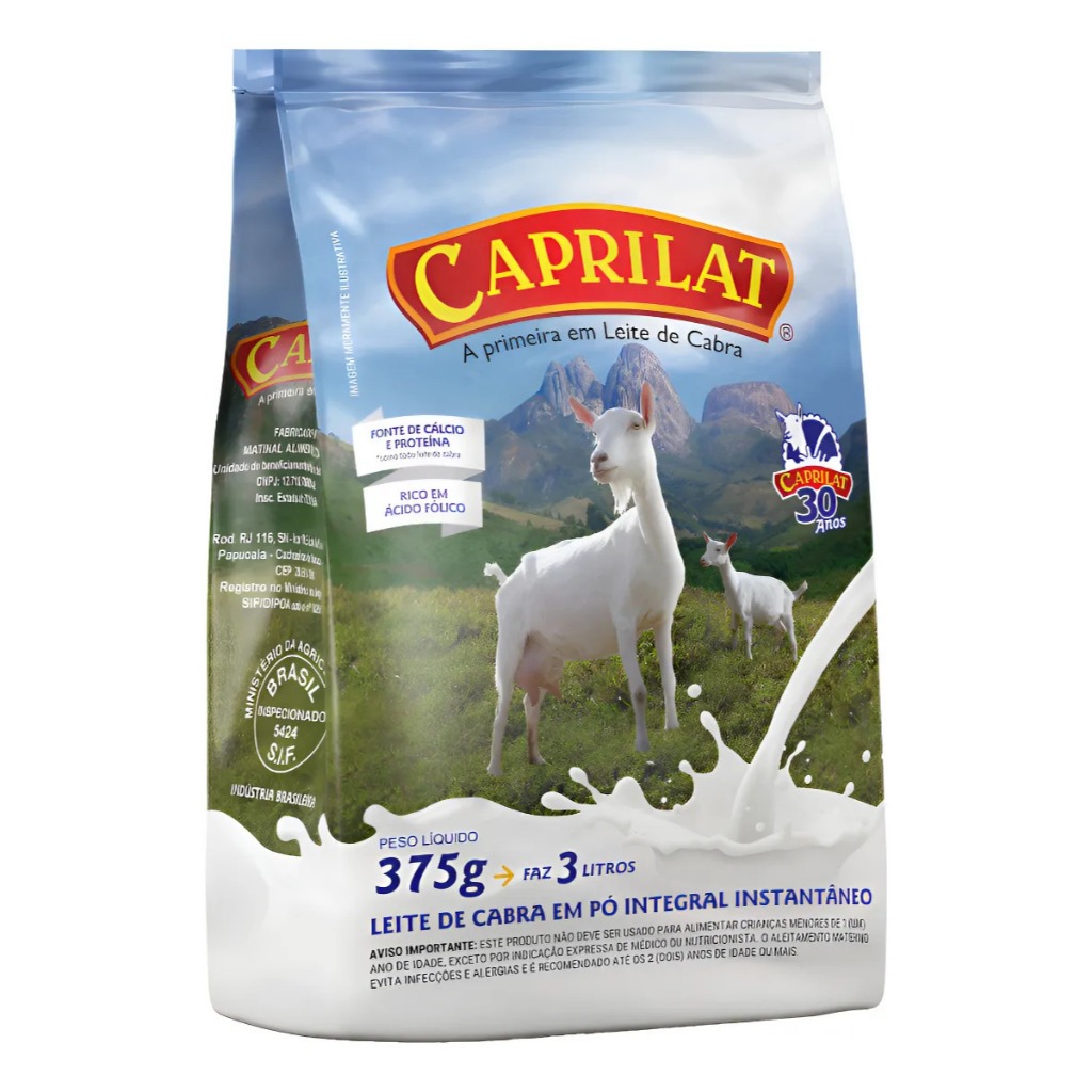 Leite De Cabra Em Pó Integral Caprilat Sachê 375g ENVIO IMEDIATO NOTA FISCAL em Oferta na Shopee