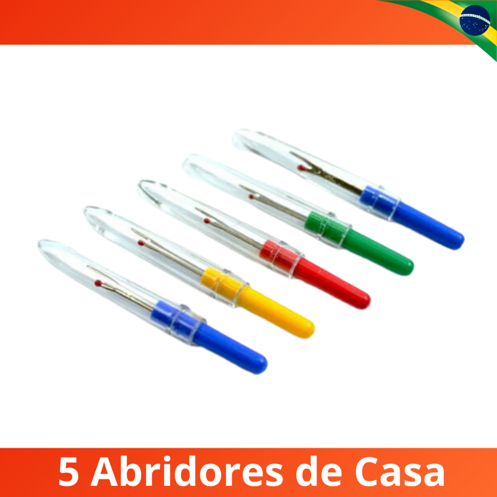 Kit 5 Abridor Casa Botões Desmanchador Costura Patchwork Pequeno 7cm