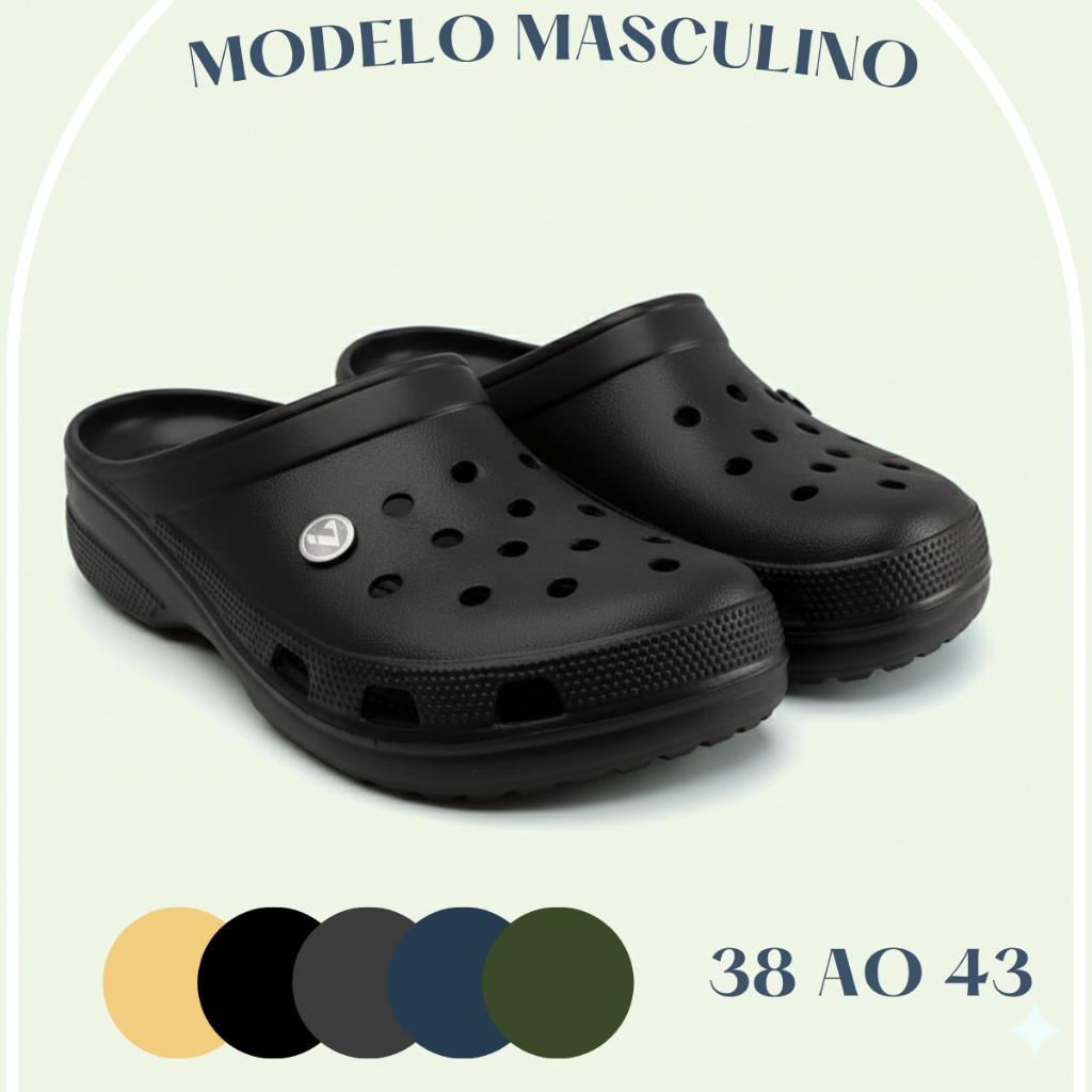 Sandália Babuche Chinelo Ortopédico Unissex Clog Casual