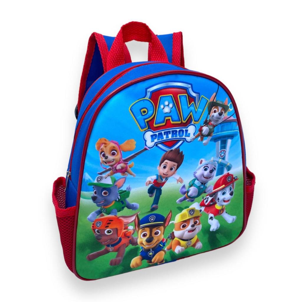 Mochila Infantil Patrulha Canina Menino Bolsa Creche e Passeio Desenho Filme Resistente Criança Maculina Azul
