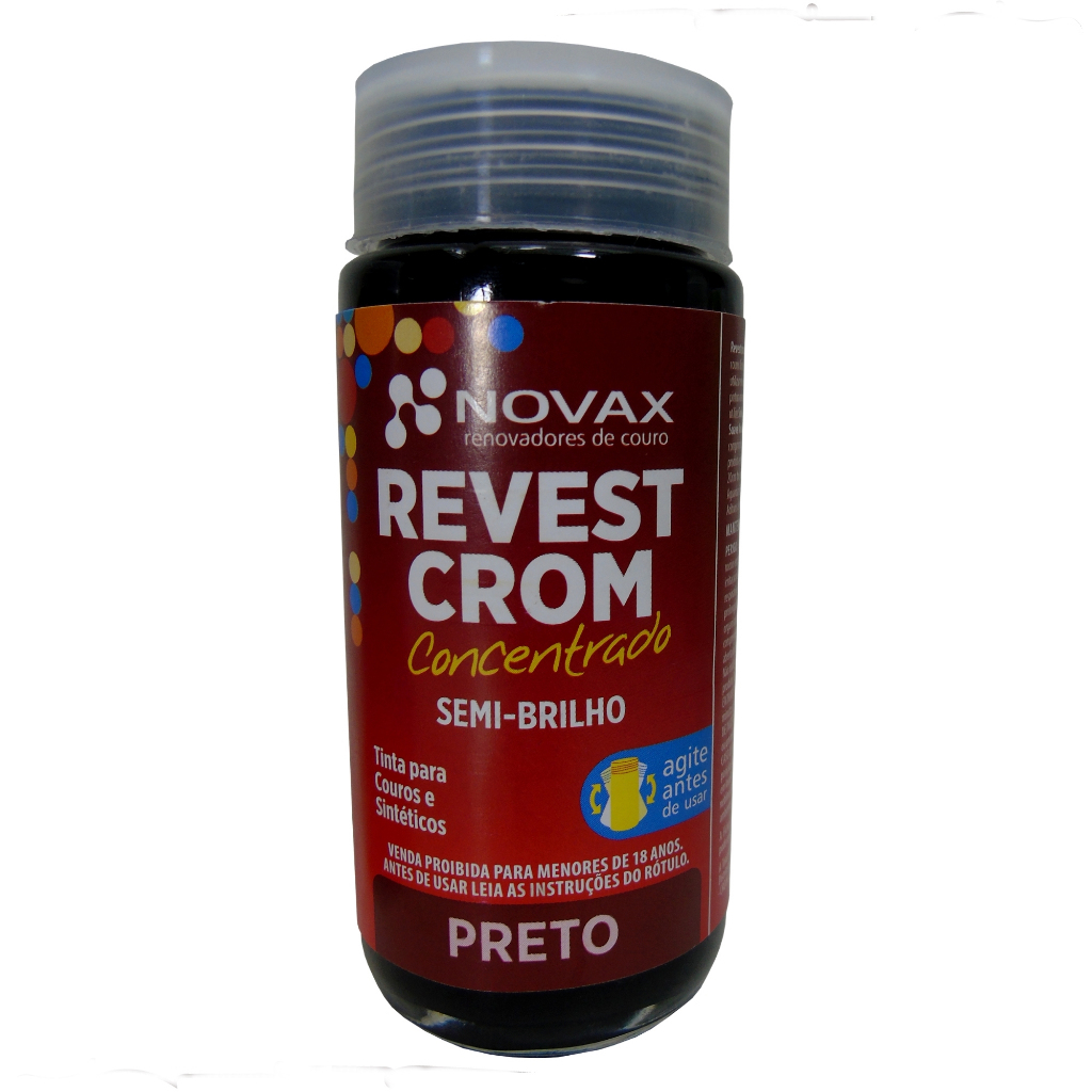 Tinta Vidro Novax Revest Crom 90ml - Tinta Para Couro Liso E Sintético Com Alta Cobertura E Fixação em Oferta na Shopee