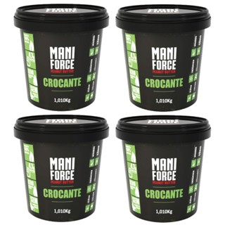 Kit 04x Pasta De Amendoim Crocante 100% Amendoim 1kg - Maniforce em Oferta na Shopee