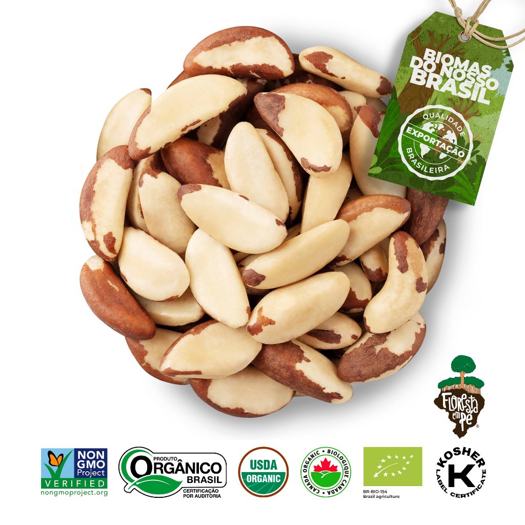 Castanha-do-Pará Orgânica Inteira Premium [COM ATM] – Vegana, Kosher e Sem Glúten – Floresta em Pé em Oferta na Shopee