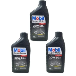Kit 3 óleo Mobil 4t 20w50 Mineral 1L
