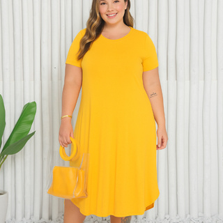 Vestido Feminino Plus Size De Calor Com Manga Tecido Viscolycra Premuim G1-G2-G3-G4 em Oferta na Shopee