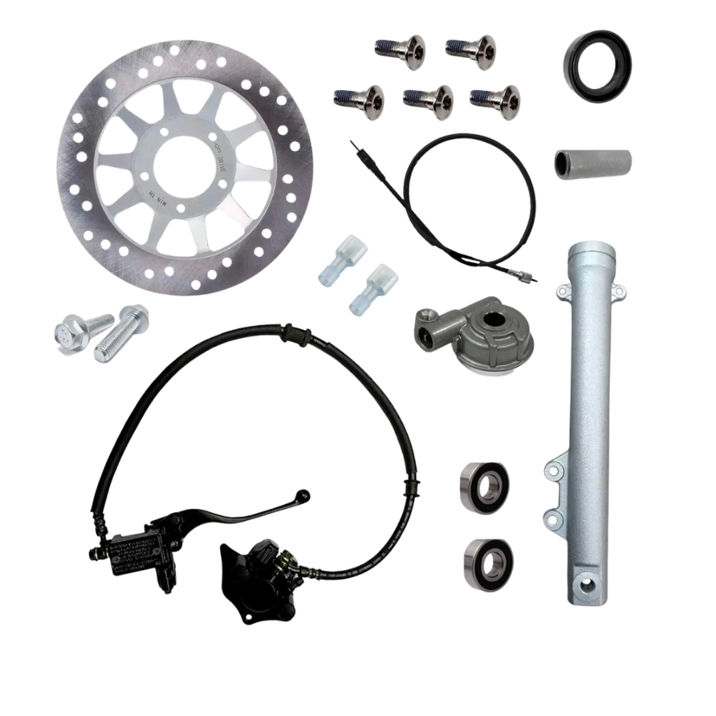 Kit Sistema Freio A Disco Cg Titan Fan 125 2000 A 2013 Sem Cubo Raio Para Instalar Roda Liga Leve