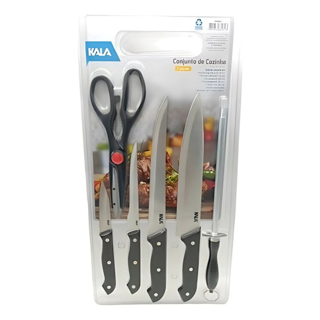 Conjunto Cozinha Facas 7pcs Jau Pesca