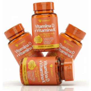 Vitamina D3 2000ui com Vitamina K2 MK7 200% - 60 120 180 240 Cápsulas Vitamina D em Oferta na Shopee