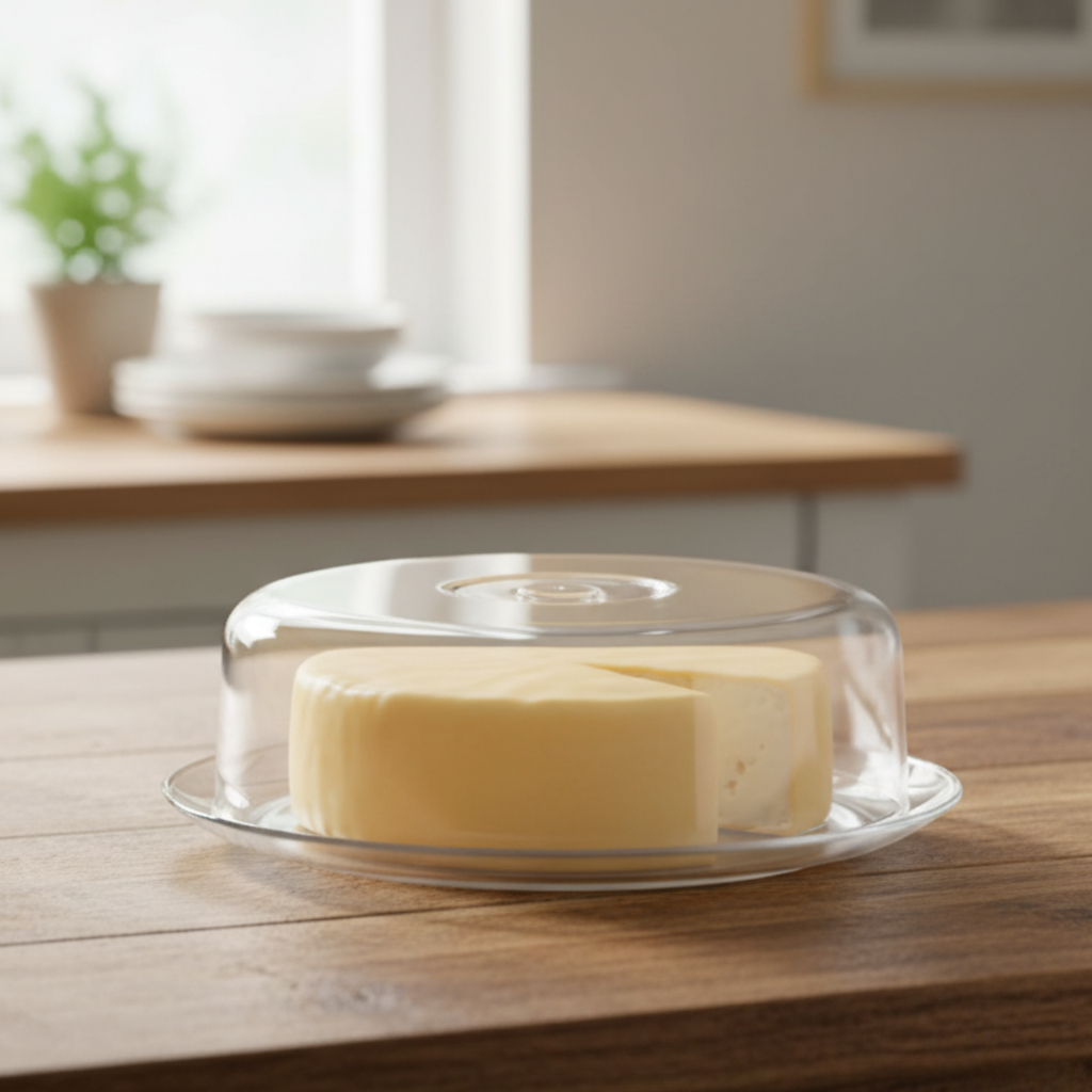 Queijeira de Vidro com Tampa Plástica Gourmet, Prato Para Queijo e Bolo - Ruvolo em Oferta na Shopee