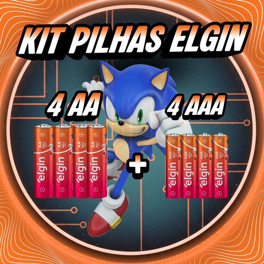 Elgin AA e AAA | Palito ou Comum | Kit 8, 12, 24, 32 ou 40 Unidades