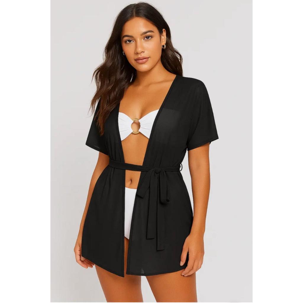 Kimono Saída De Praia Pareô Moda Praia E Piscina Verão em Oferta na Shopee