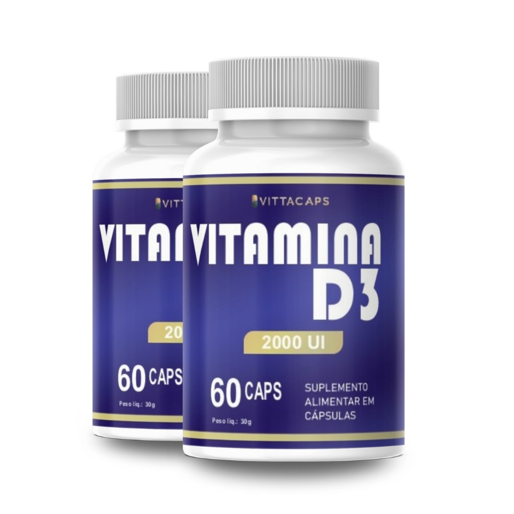 KIT 2X-VITAMINA D - 120 CÁPSULAS - VITAMINA D3-2000UI