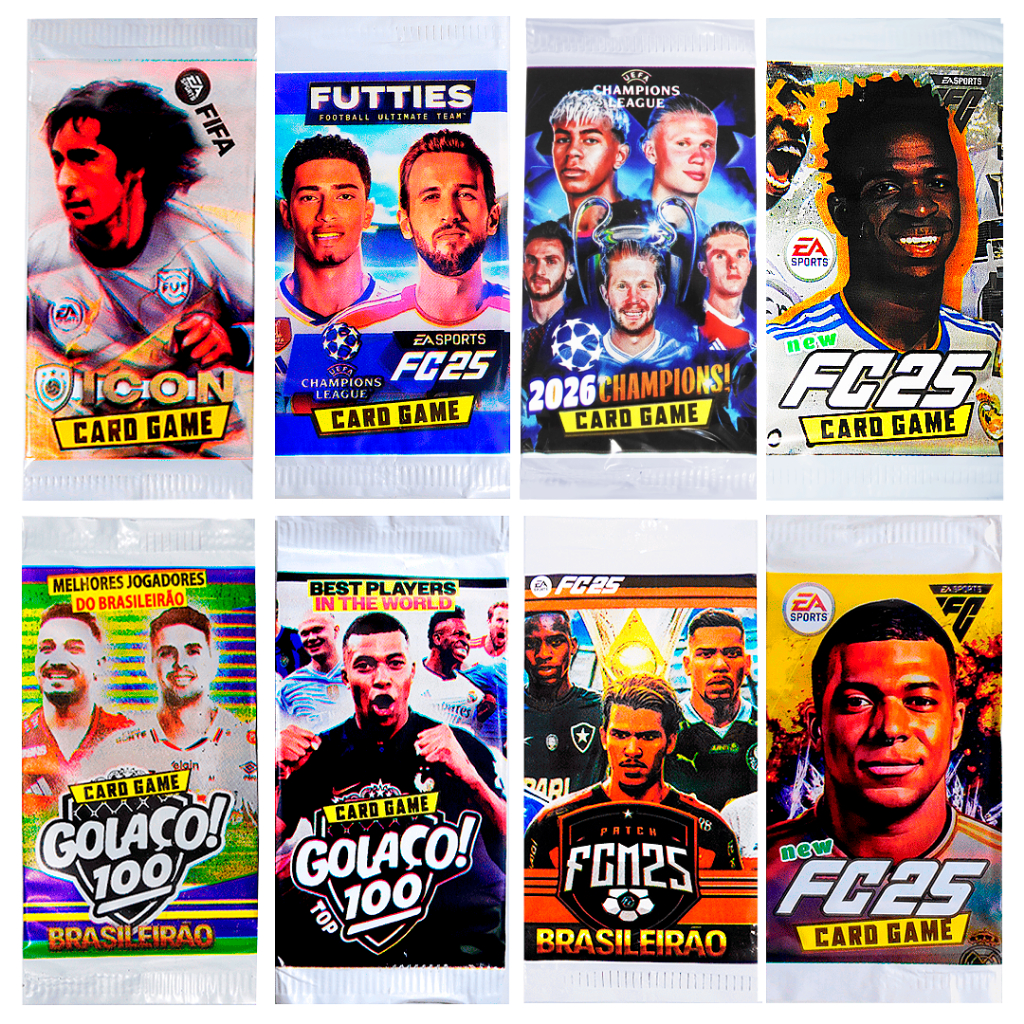 300 Pacotinhos "FUTEBOL" = 1.200 Cards. Futebol/Revenda/FIFA/Icons/Champions/Brasileirão em Oferta na Shopee