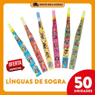 Kit 50 a 100 Línguas de Sogra Coloridas  - Lembrancinha , Festa Junina , Infantil , Aniversário em Oferta na Shopee