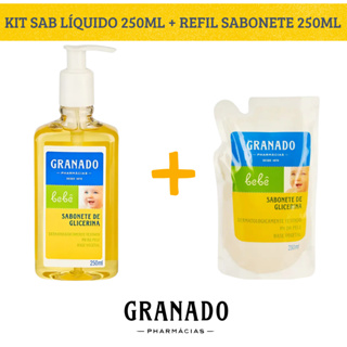 Kit Sabonete Líquido Granado Bebê Glicerina Tradicional 250ml + Refil 250ml em Oferta na Shopee