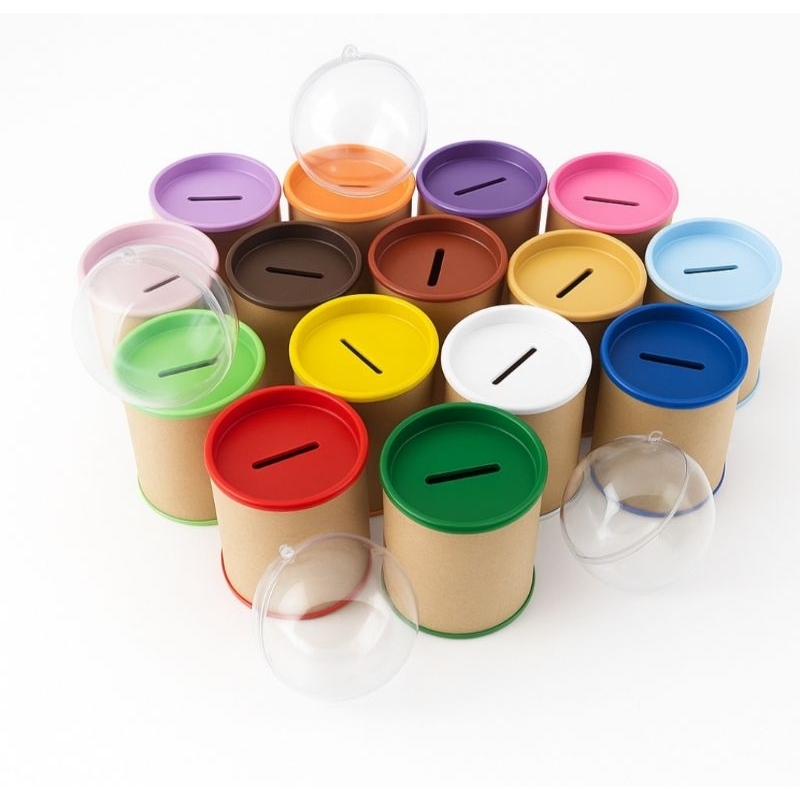 Kit 30 uni de Cofrinho 07x06 e 30 uni Esfera acrílica 6,5cm para lembrancinhas e festas