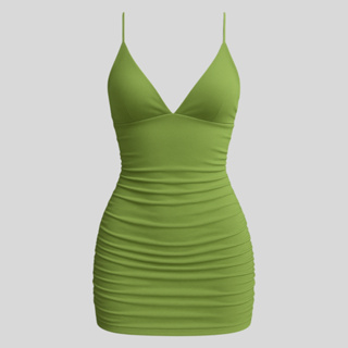 Vestido Feminino Tubinho Curto Alça Fina Feminino Franzido Lateral Ajustável Moda Festa Casual Confortável em Oferta na Shopee