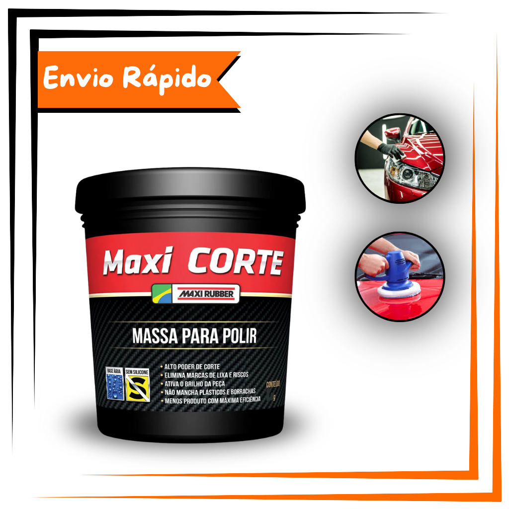 Massa de Polir Maxi Rubber 1Kg - Ideal para Polimento Automotivo em Oferta na Shopee