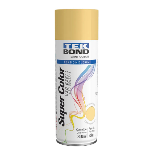 Tinta Spray Super Color Uso Geral Bege 350ml/250g Tek Bond em Oferta na Shopee