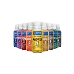 Kit 9 Corantes Tintas Bisnaga Xadrez Líquido 50ml Pigmento Parede Base Água Pigmentos