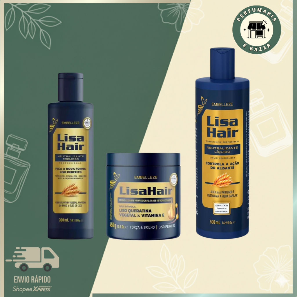 Lisahair Kit Creme Alisante E Neutralizante Profissional