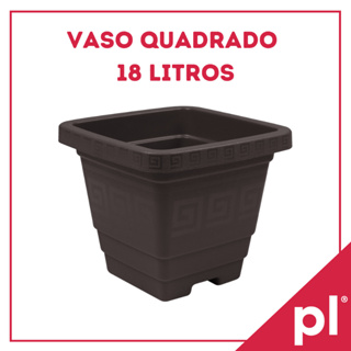 Kit 10 Vasos Quadrado Grande Resistente 18L Casa Jardim Plantas em Oferta na Shopee