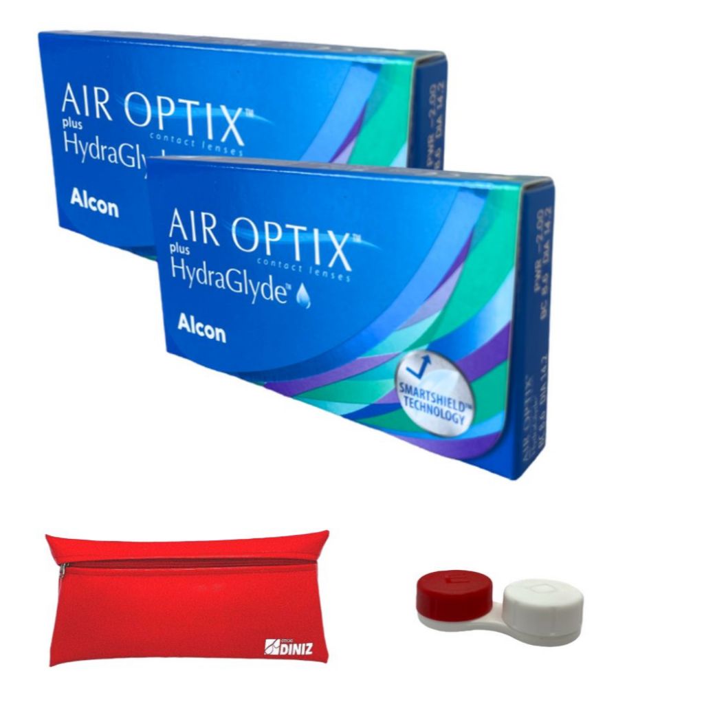 02 Lentes de Contato Air Optix Alconc Com Grau