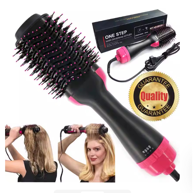 Escova Secadora e Modeladora One Step 2 em 1 – Seca, Alisa e Modela em Minutos!