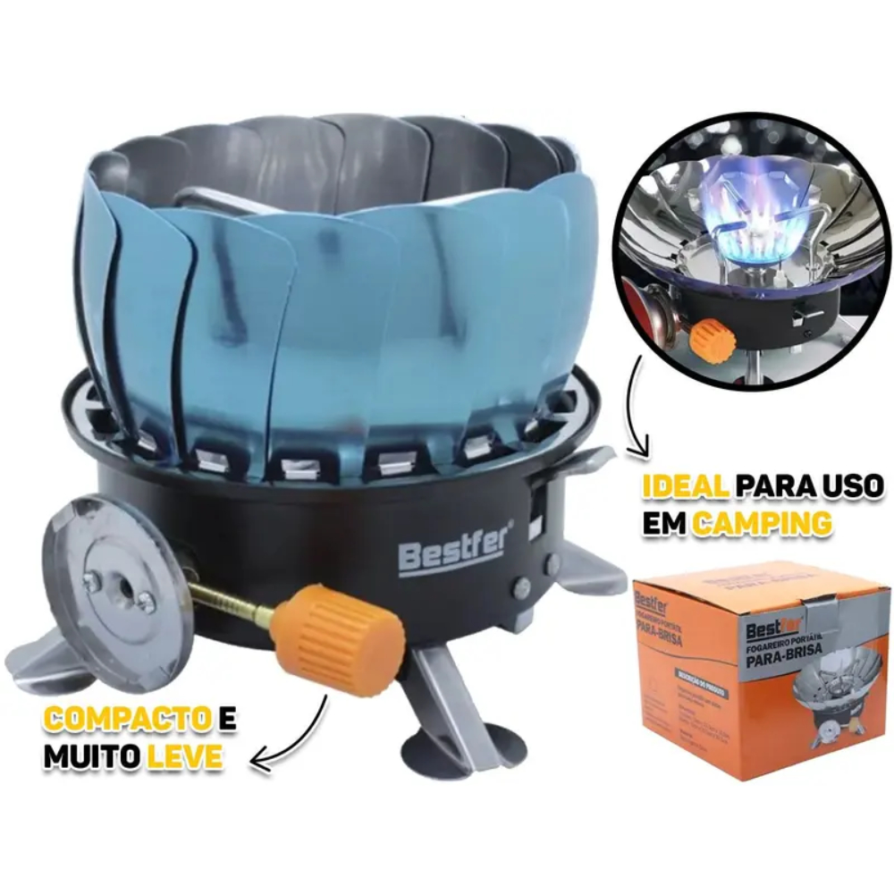 Detalhes do Fogareiro Portatil Para Camping Para Brisa E Viagem Bestfer