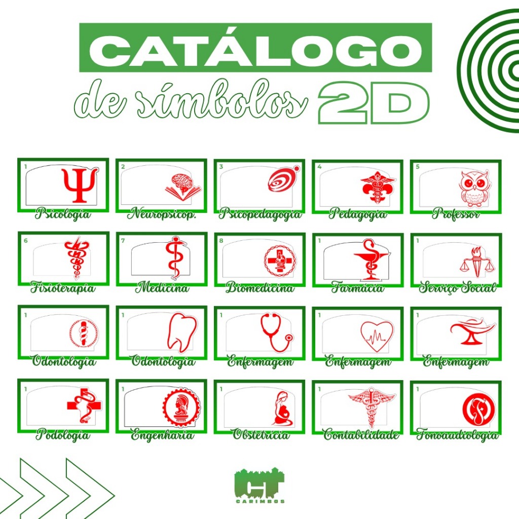 Detalhes do Carimbo com Placa espelhada - Diversas Profissões e Modelos