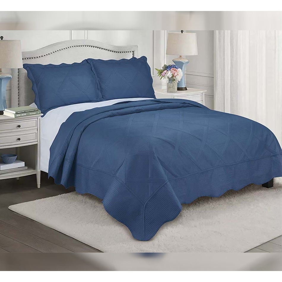 Kit Cobre Leito Colcha Queen Matelasse Camesa Antique 240x260cm  3D Relevo Dupla Face Luxo Macia Quarto Moderna Linda