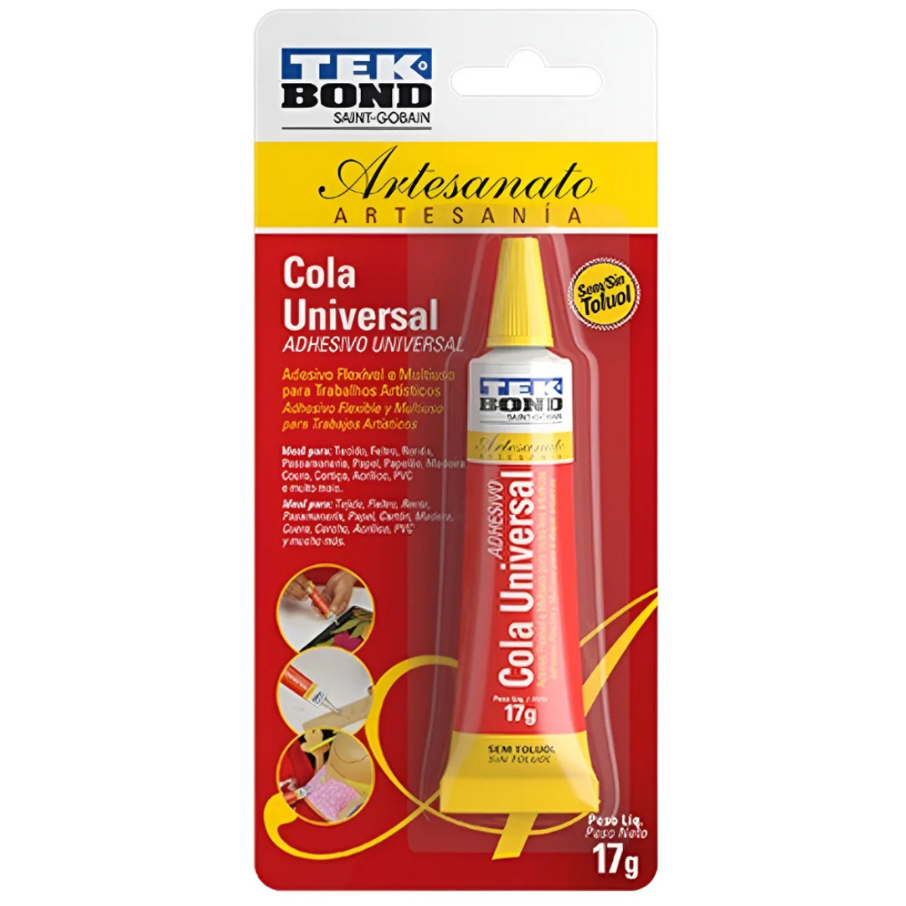 Cola Universal Tekbond 17g Super Cola para Tecido, Feltro, Renda, Papel, Madeira, Couro, Acrílico e PVC em Oferta na Shopee