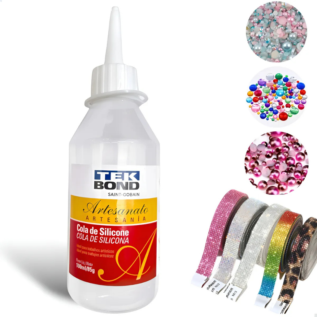 Cola Líquido Tekbond Silicone Artesanato 85g  para tecidos, e.v.a , isopor ,cortiça, madeira ,papelão e papel em Oferta na Shopee