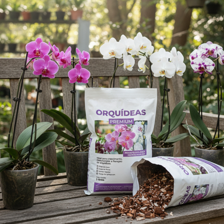 Kit De Substrato Para Orquídea Premium 3 Litros com 2 Unidades Mogifertil