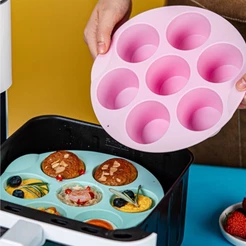 Forma De Silicone Para Bolo Murfin E Cupcake Pode Usar No Forno Elétrico E Airfryer Top