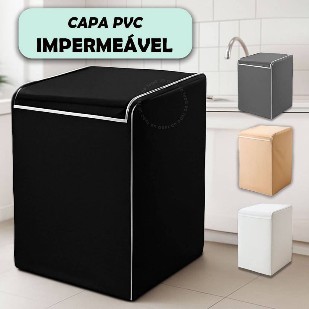 Capa para Máquina de Lavar Pvc Impermeável Todos Tamanhos P/M/G Brastemp Consul Eletrolux