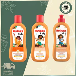 Kits Huggies Cachinhos Poderosos 360ml - Cabelo e Banho.