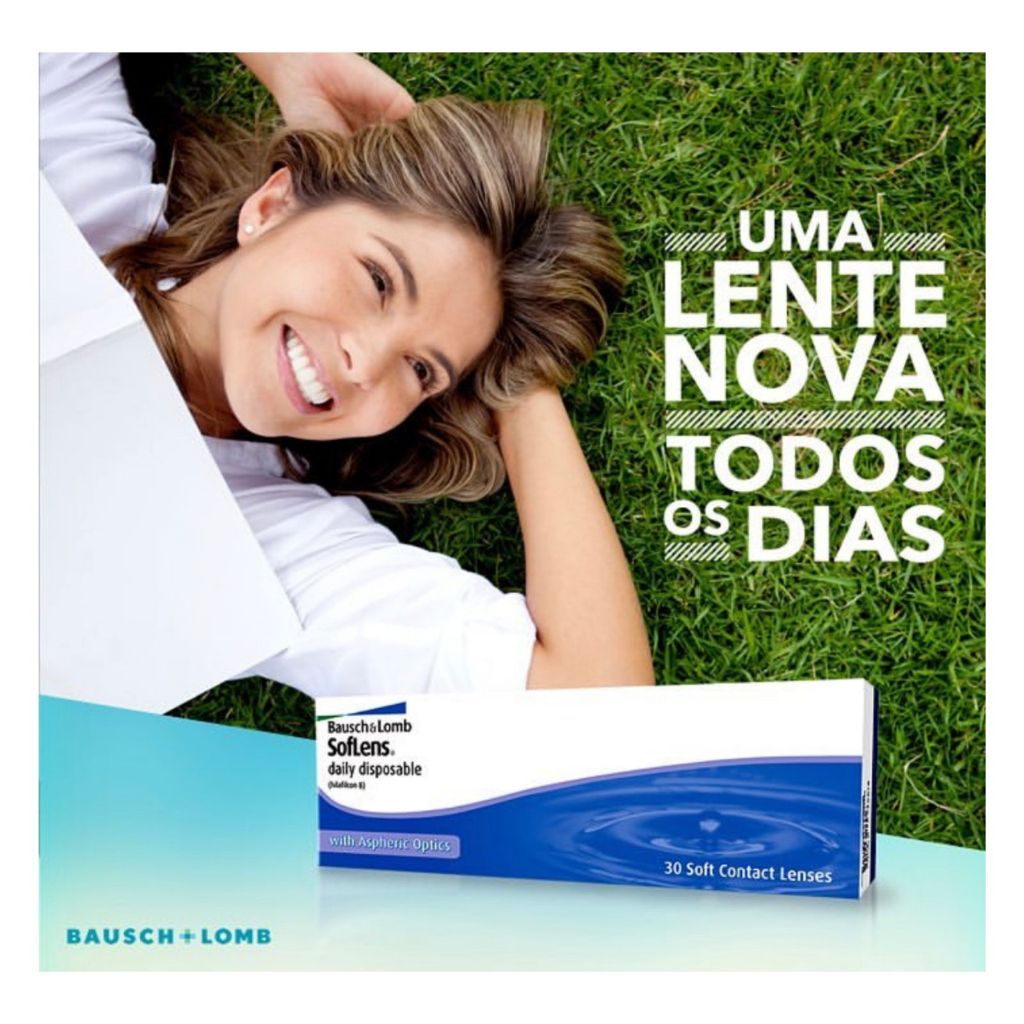 Detalhes do Lente de Contato Soflens Daily Uso Diário Bausch Lomb Combo 3+1 Grátis