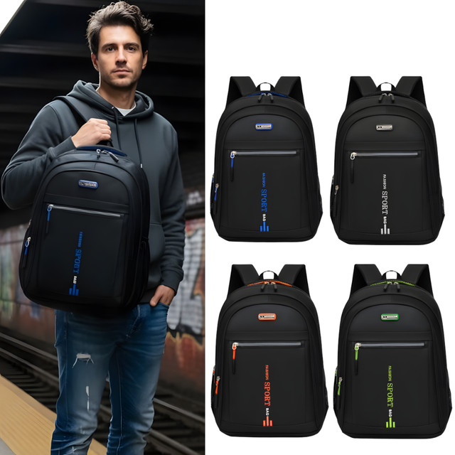 Mochila Masculina De Nylon de Alta Capacidade Estilo Casual Fashion Multiuso Viagens Escola Trabalho