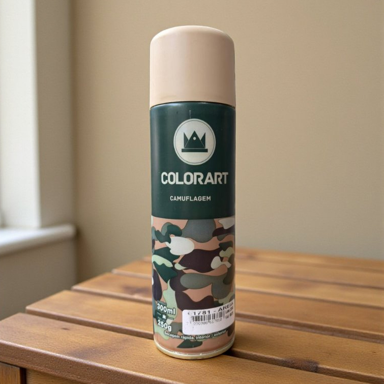 TINTA SPRAY CAMUFLAGEM COLORART  - AREIA em Oferta na Shopee