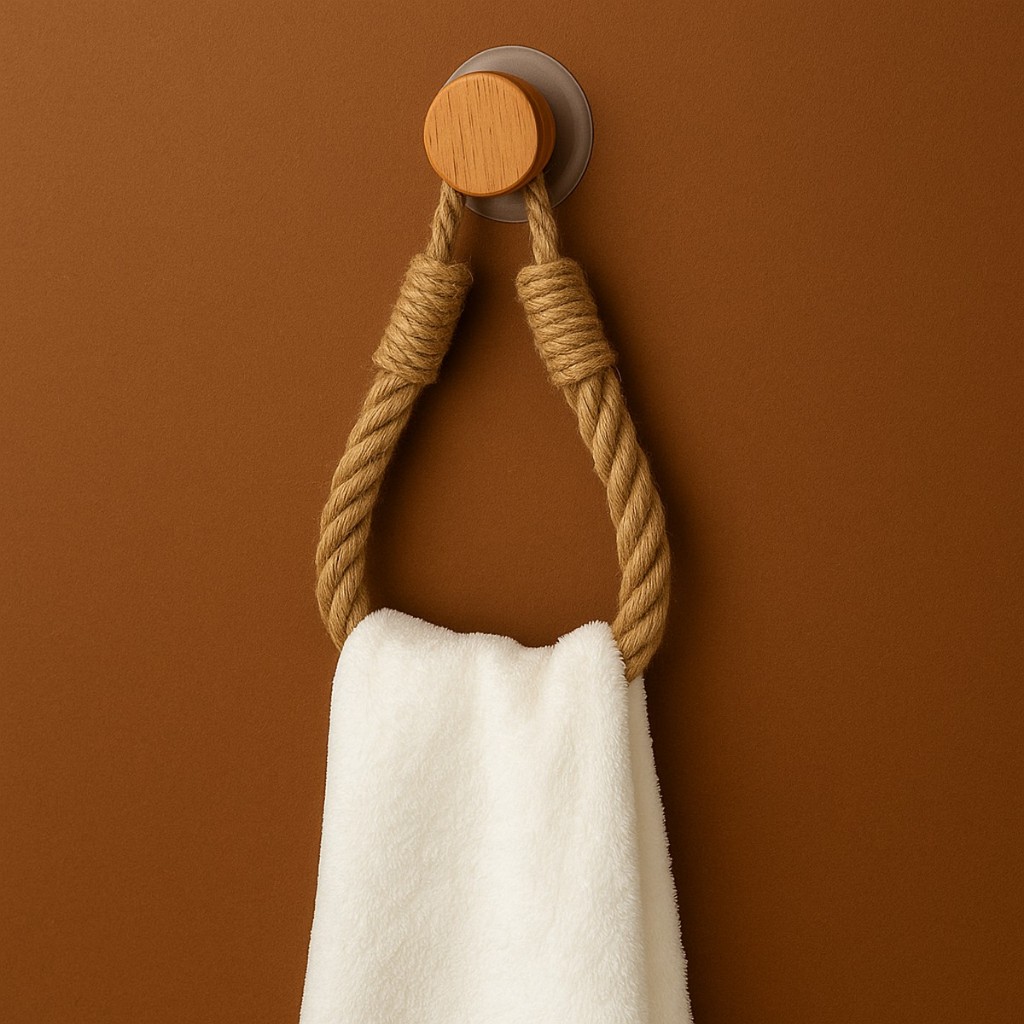 Suporte de Toalha Rosto Mãos Rústico Ganchos Adesivos em Oferta na Shopee