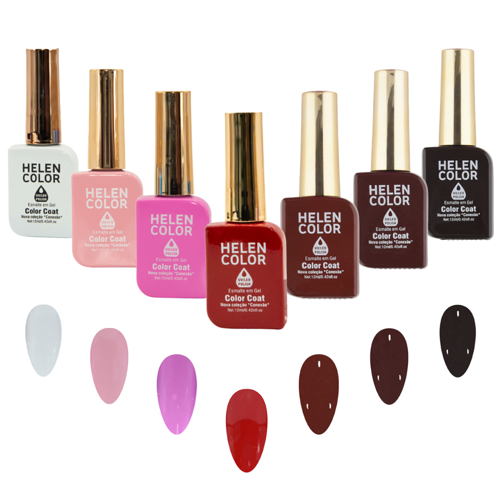 Helen Color Esmalte Em Gel 12ml Conexão UV/LED Cores 101 a 150