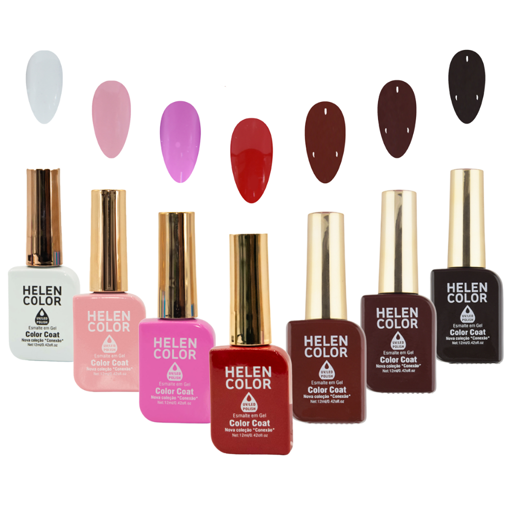 Esmalte Em Gel Helen Color 12ml Conexão UV/LED Cores 201 a 250 em Oferta na Shopee