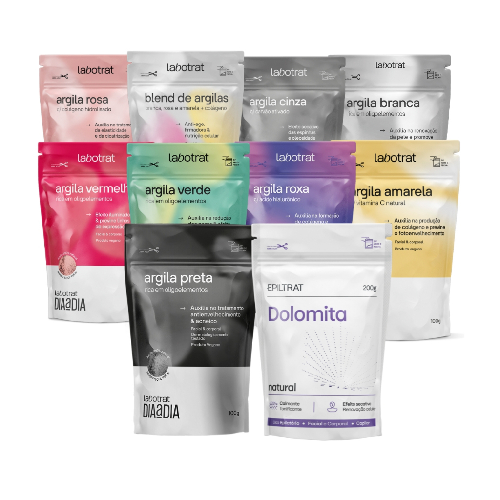 Kit Dolomita E Argila Rosto Corpo Calmante Nutre Labotrat em Oferta na Shopee