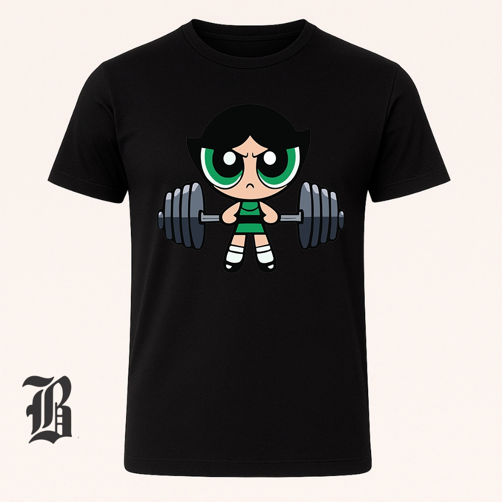 Camiseta Feminina Academia Gym Fitness T-shirt Meninas SuperPoderosas Blusa Treino Streetwear
