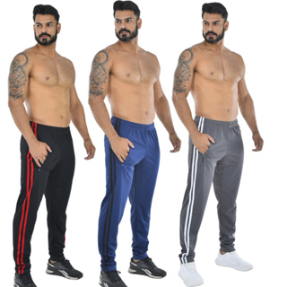 Calça Masculina Uniforme para atividade física em academia e corrida com cordão e bolso com zíper em Oferta na Shopee
