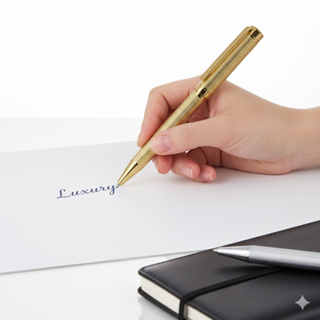 Caneta De Metal Luxo Dourado - Caneta Corporativa Premium em Oferta na Shopee