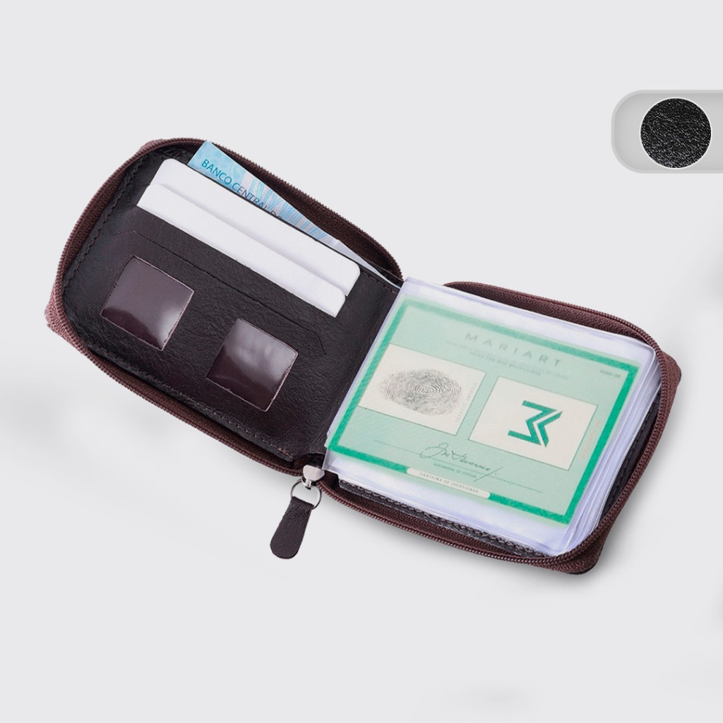 Carteira Couro Legítimo Fecho Ajustável Masculina M.Art 115 em Oferta na Shopee