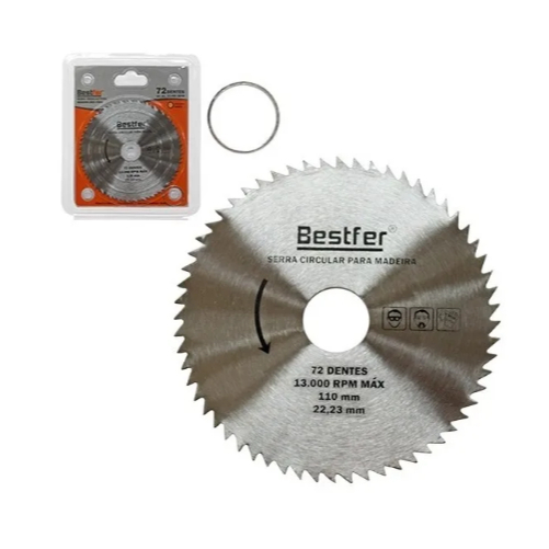 Disco Serra Circular 4" 80 Dentes Bestfer Para Madeira MDF Forro e Compensado 110mm em Oferta na Shopee