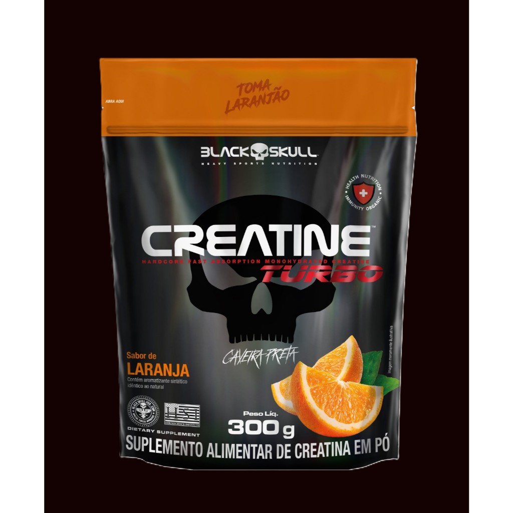 CREATINE TURBO 300g LARANJA - BLACK SKULL